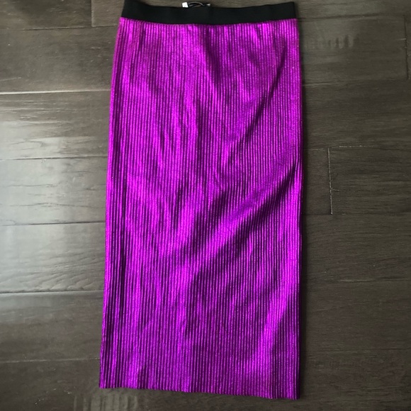 Zara Skirts Zara Metallic Pencil Skirt Poshmark